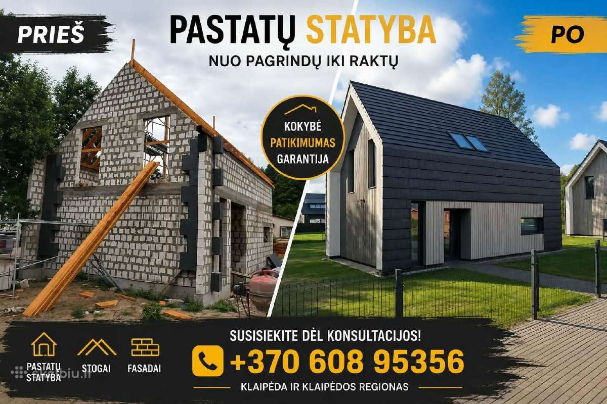 Fasado darbai Klaipėdoje +370*608*95356 - nuotraukos Nr. 17