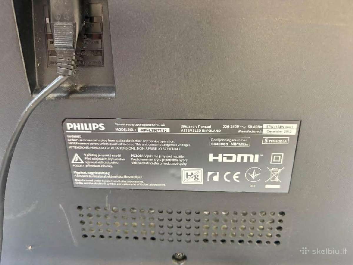 Philips 46 TV su defektu - nuotraukos Nr. 3