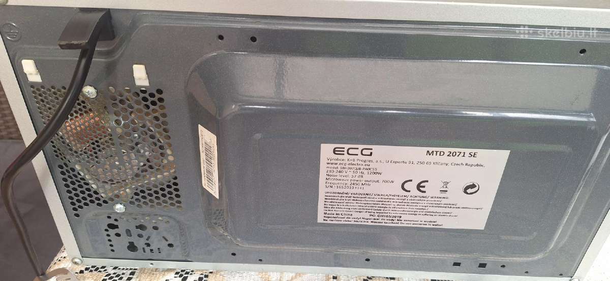 Mikrobangų krosnelė Ecg Mtd 2071 Se 20l - nuotraukos Nr. 8