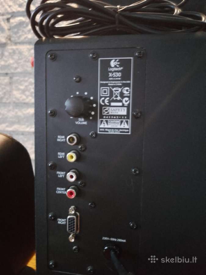 5.1 garso sistema „Logitech X-530“ - nuotraukos Nr. 10