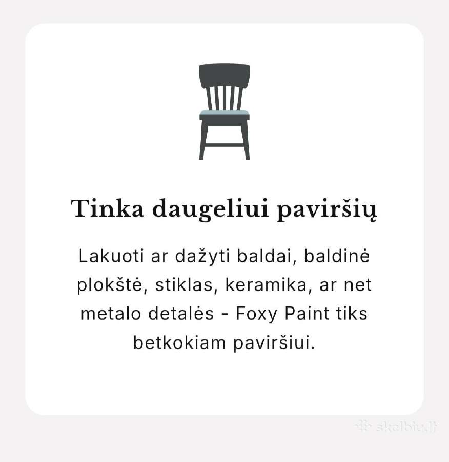 Kreidiniai dažai baldams - nuotraukos Nr. 6
