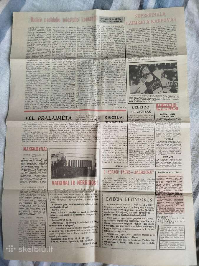 Sportas laikraštis 1987 - nuotraukos Nr. 3
