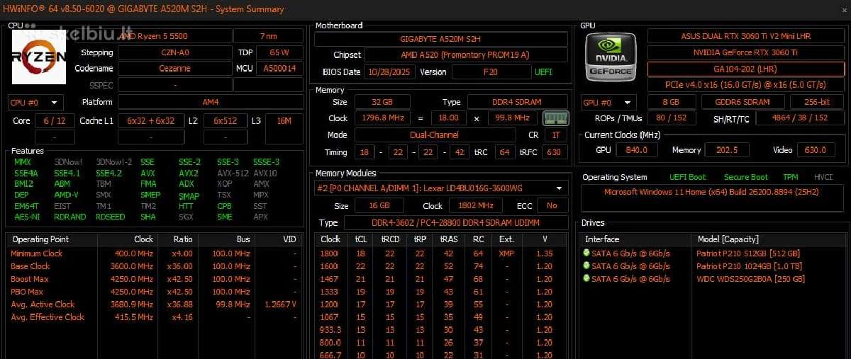 Ryzen 5 5500 / Rtx 3060 Ti 8gb / 32gb RAM - nuotraukos Nr. 6