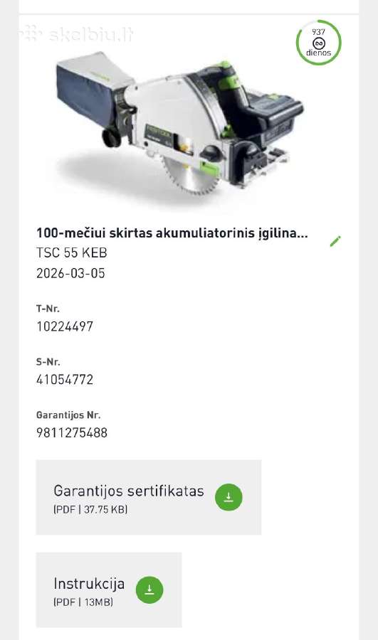 Festool tsc 55k - nuotraukos Nr. 6