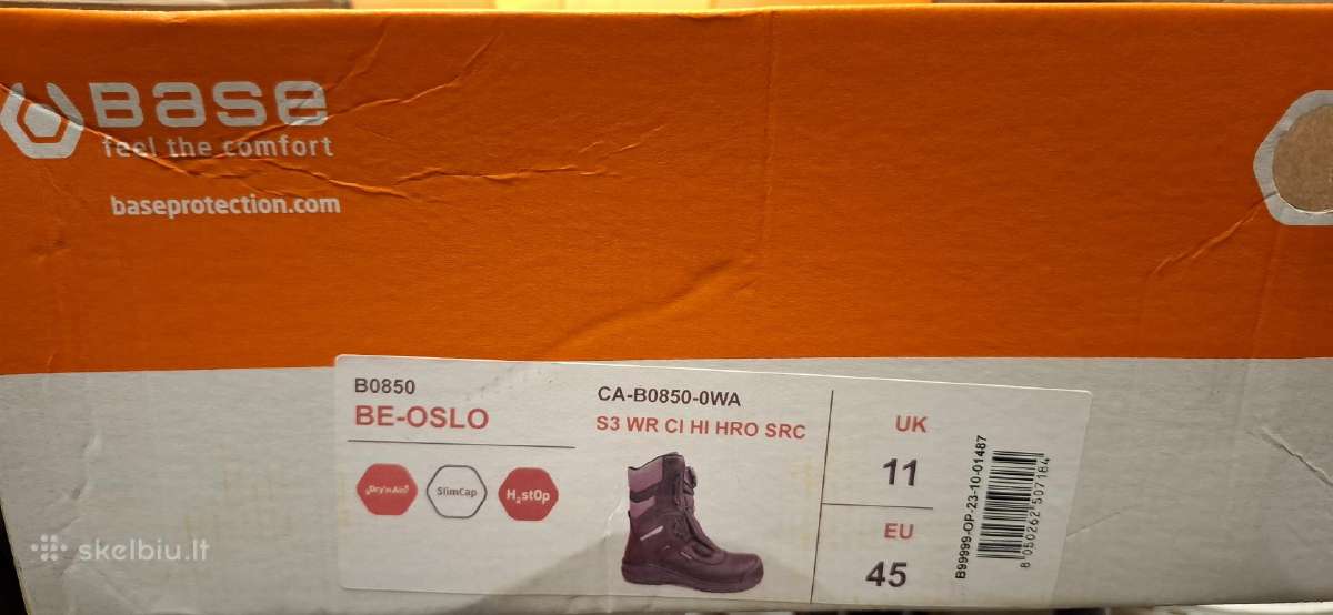 Darbo batai Base Be-oslo S3, su Boa užsegimu - nuotraukos Nr. 4
