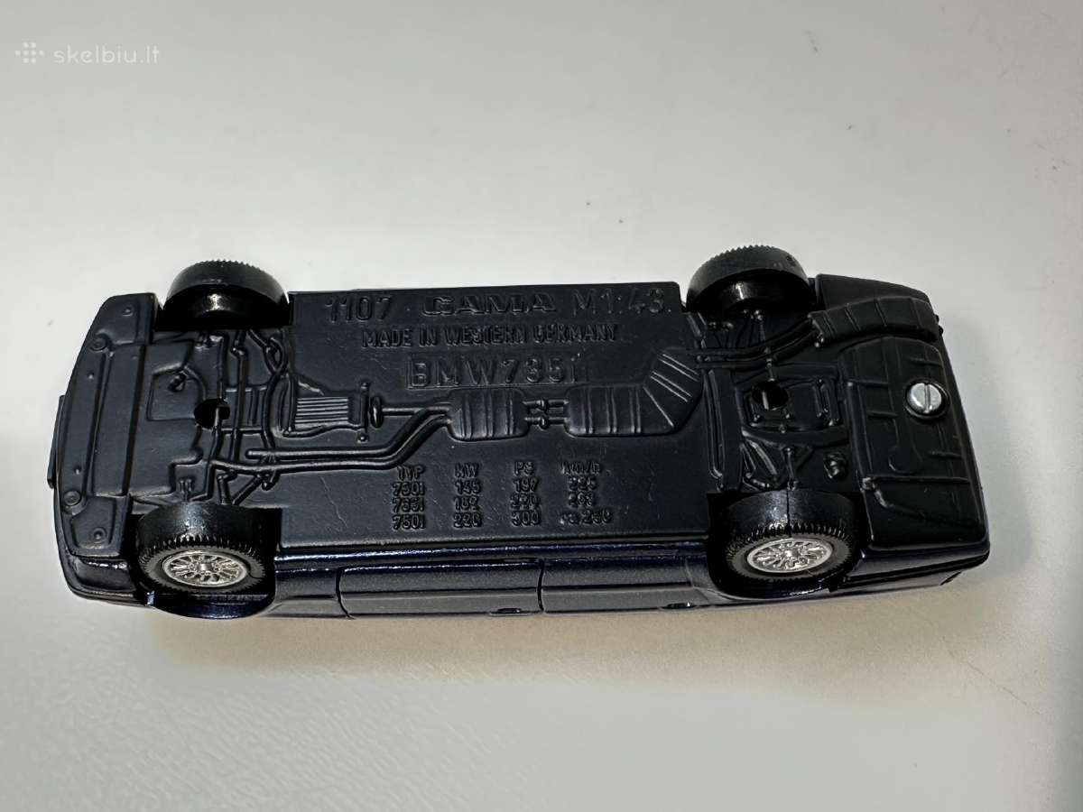 Bmw 735i E32 mėlynas 1:43 Gama [tik modelis] - nuotraukos Nr. 8