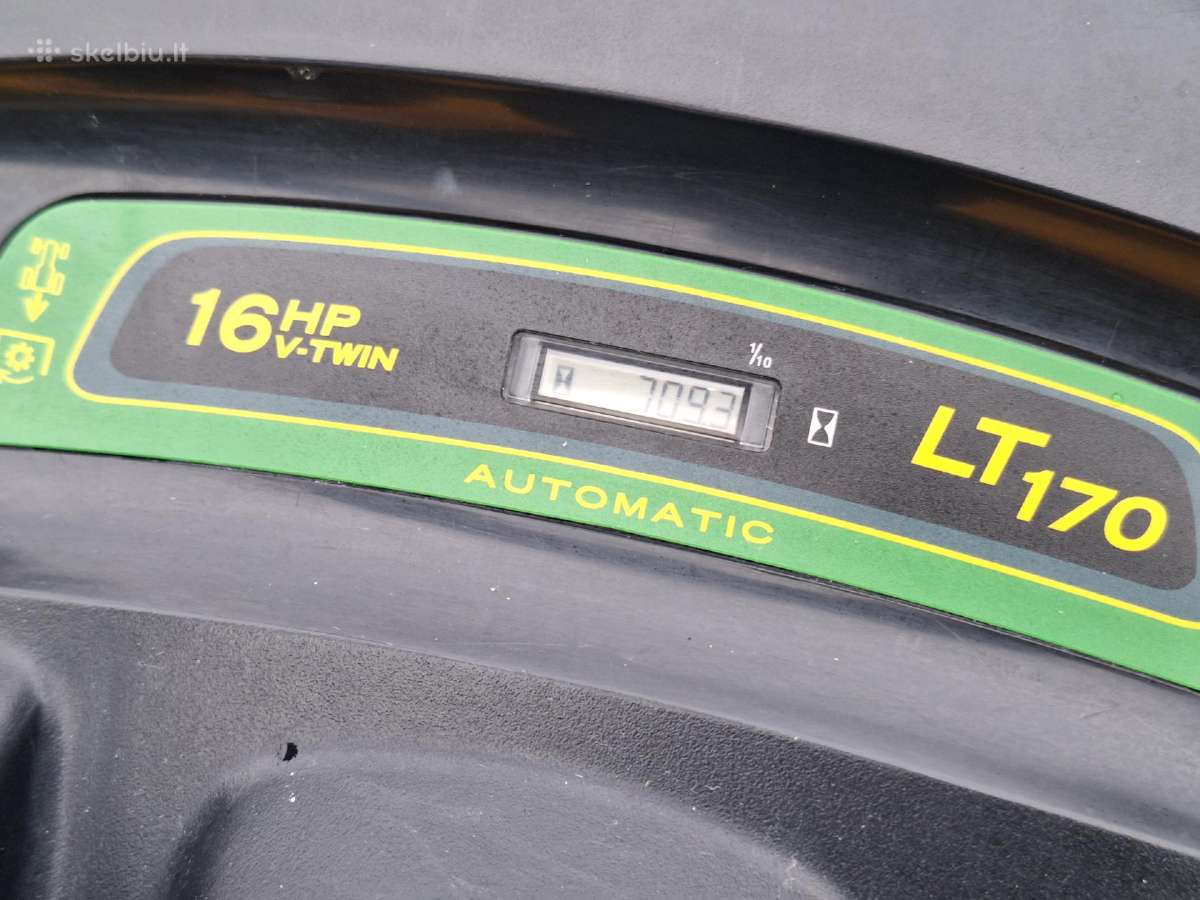 John Deere Lt170 Galingas Sodo traktoriukas 16hp - nuotraukos Nr. 11