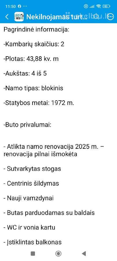 Parduodu 2kambarių butą Ruklos miestelyje - nuotraukos Nr. 11