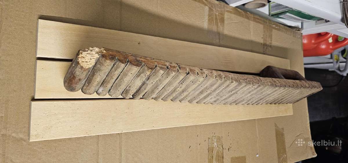 Senovinė medinė rintė (rumbė, kočėtuvė) – 63 cm - nuotraukos Nr. 3