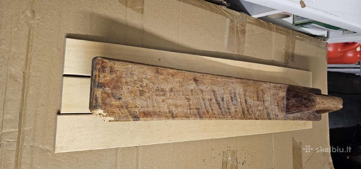 Senovinė medinė rintė (rumbė, kočėtuvė) – 63 cm - nuotraukos Nr. 4