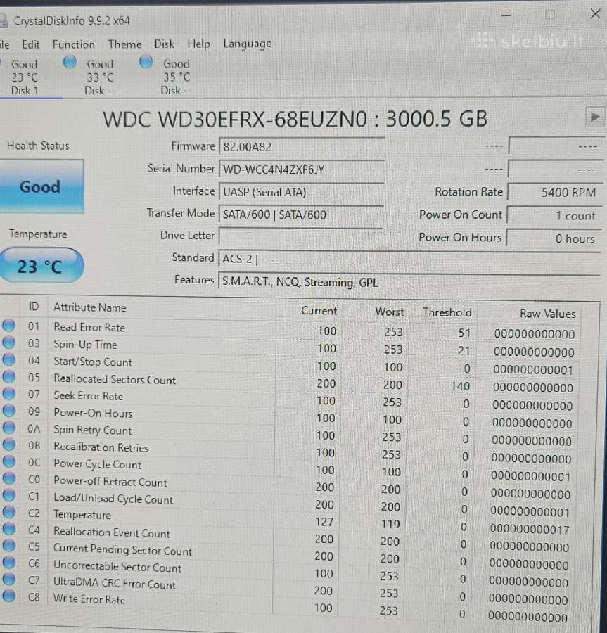 Wd Red 3tb Nas Wd30efrx - nuotraukos Nr. 2