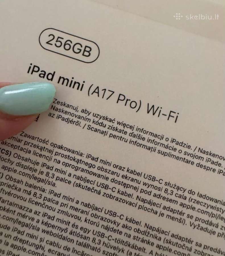 iPad mini A17 Pro Wi-fi 256 GB - nuotraukos Nr. 6