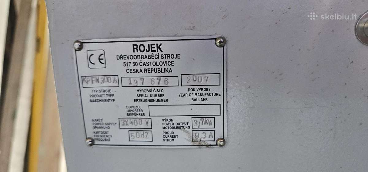 Pjovimo - frezavimo staklės Rojek Kpfn300a 2200mm - nuotraukos Nr. 3