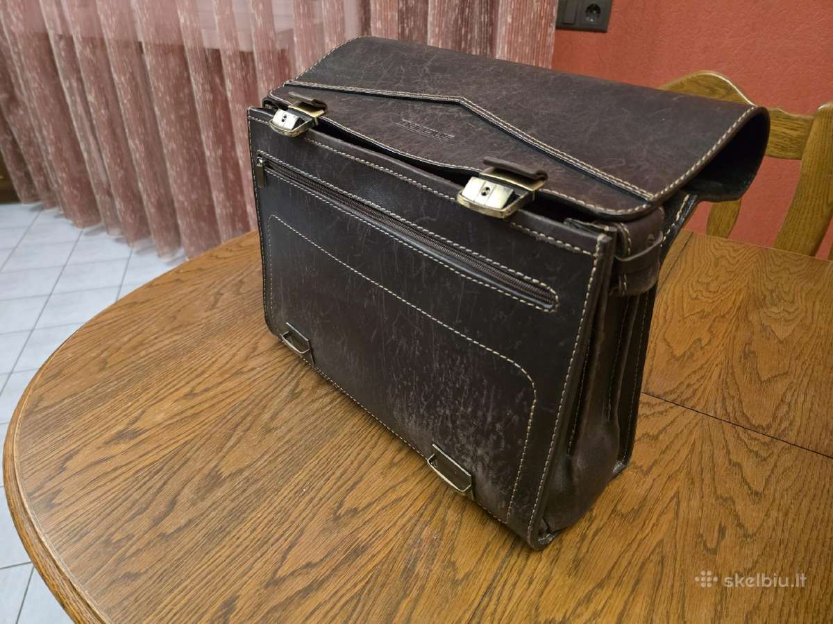 Prabangus rankų darbo odinis vyr. portfelis (A4) - nuotraukos Nr. 7