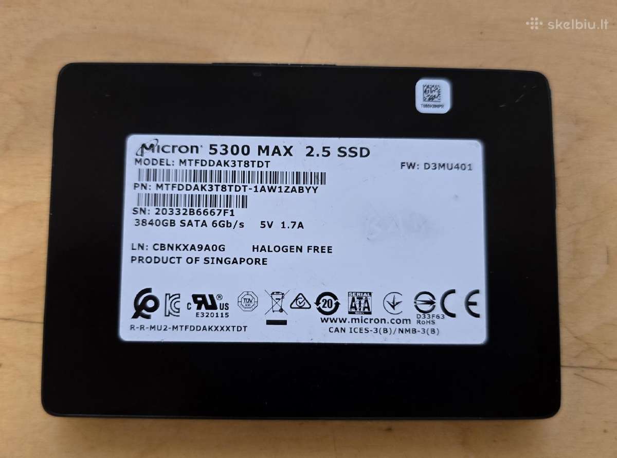 1.8" 2.5" Sata microsata usata SSD 100gb - 8tb - nuotraukos Nr. 27