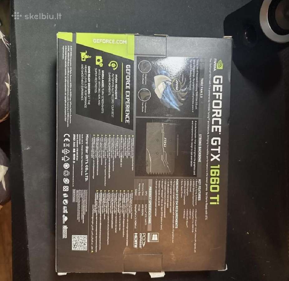 Geforce Gtx 1660 Ti 6gb Ddr6 - nuotraukos Nr. 3
