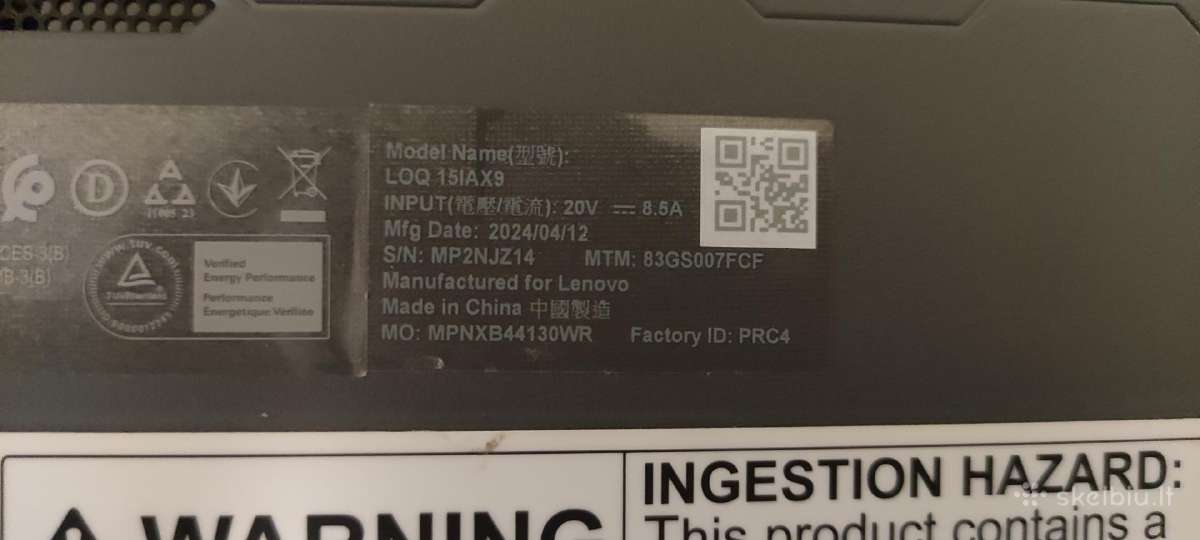 Lenovo Loq 15iax9 - nuotraukos Nr. 5