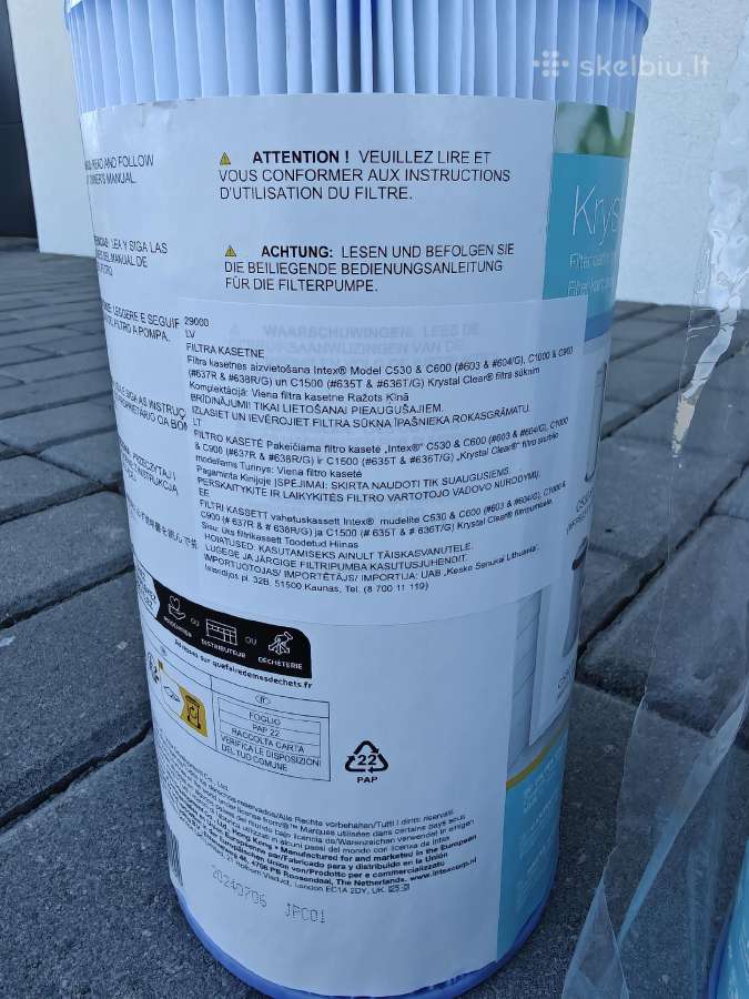 Intex baseino filtro kasetės, 3 vnt. - nuotraukos Nr. 2