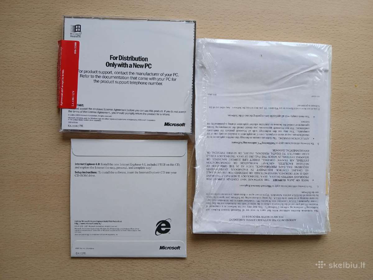 Win 95 (Usb Support) + Coa Pilnas Oem komplektas - nuotraukos Nr. 2