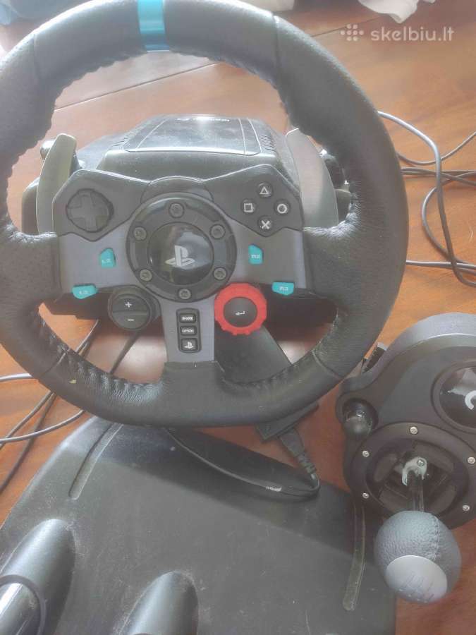 Logitech G29 vairas + rankinis stabdis ir shifter - nuotraukos Nr. 2