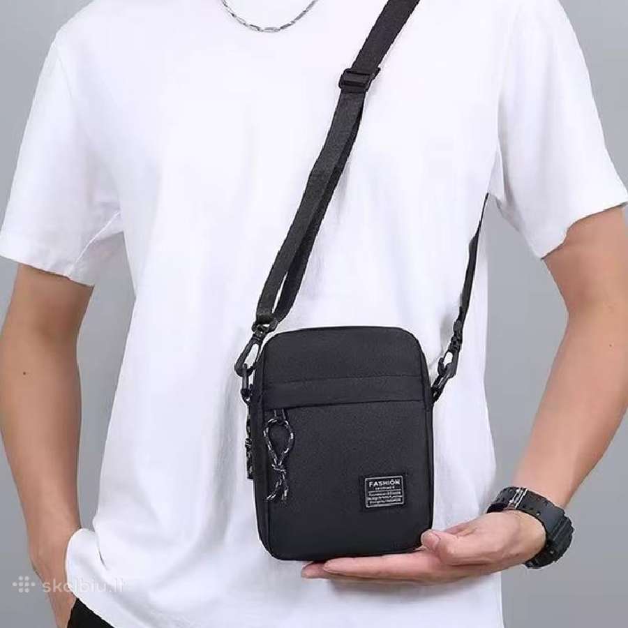 Nedidelė, vyriška rankinė per petį. Crossbody. - nuotraukos Nr. 2