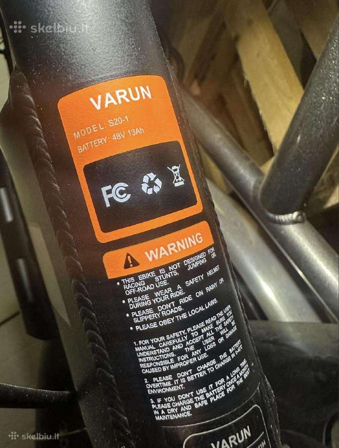 Elektrinis kalnų dviratis Varun S20-1 rida 47km - nuotraukos Nr. 10