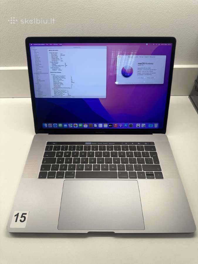 Apple MacBook Pro 15 16gb 512 GB - nuotraukos Nr. 4