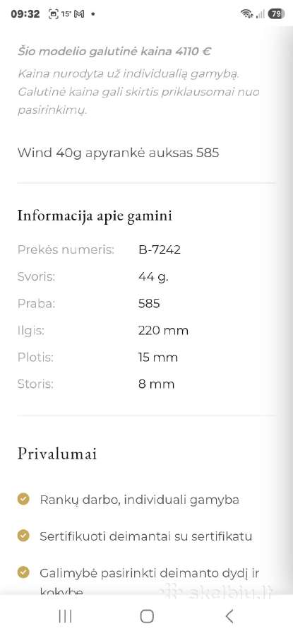 Auksine apyrankė - nuotraukos Nr. 3