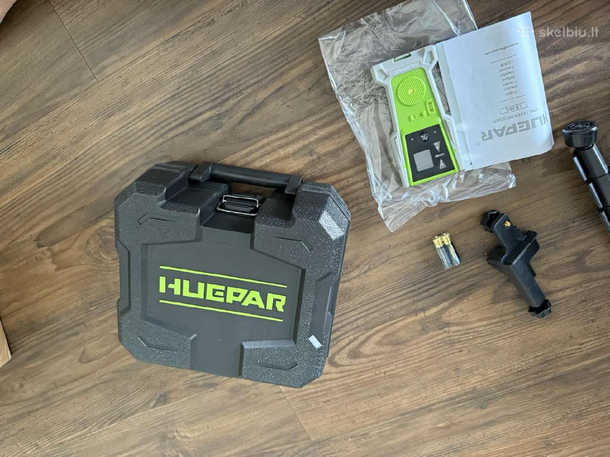 Huepar lazerinis nivelyras su gaudykle ir trikoju - nuotraukos Nr. 10