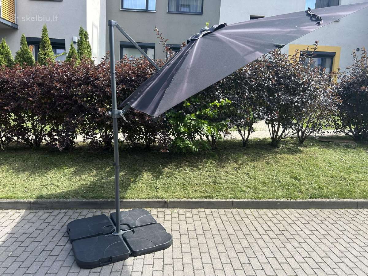 Lauko skėtis 2,5x2,5 su plieniniu strypu - nuotraukos Nr. 2