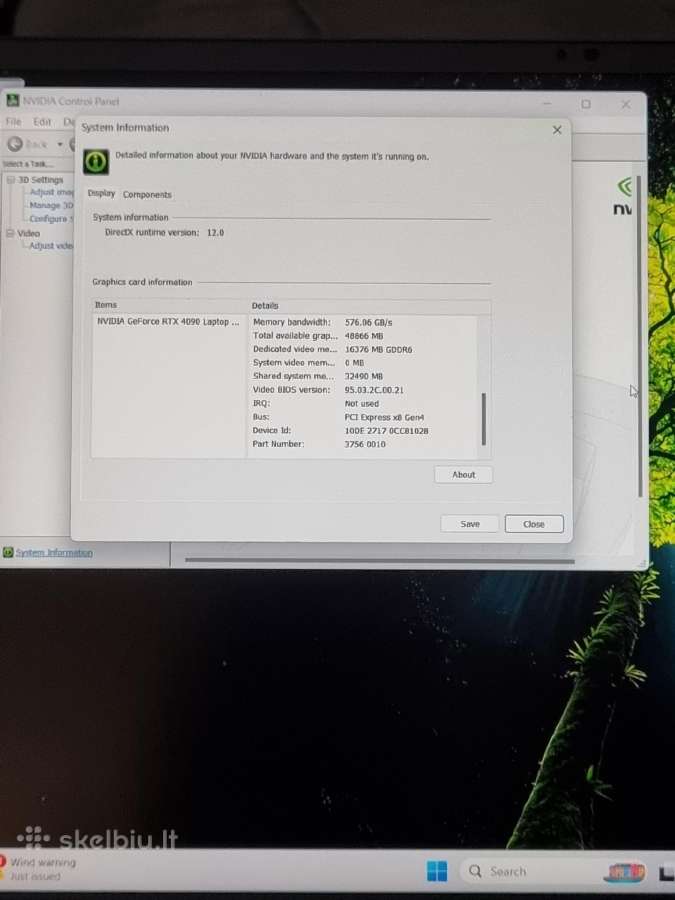 Dell Precision 5690 ultra7 Rtx 4090 - nuotraukos Nr. 8
