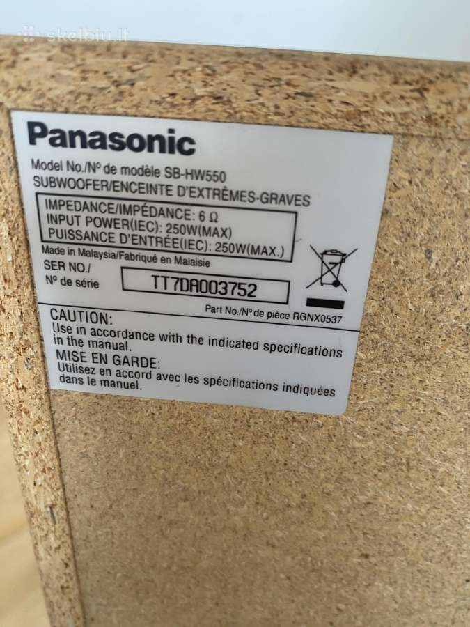Panasonic 5.1 namų kino sistem - nuotraukos Nr. 4