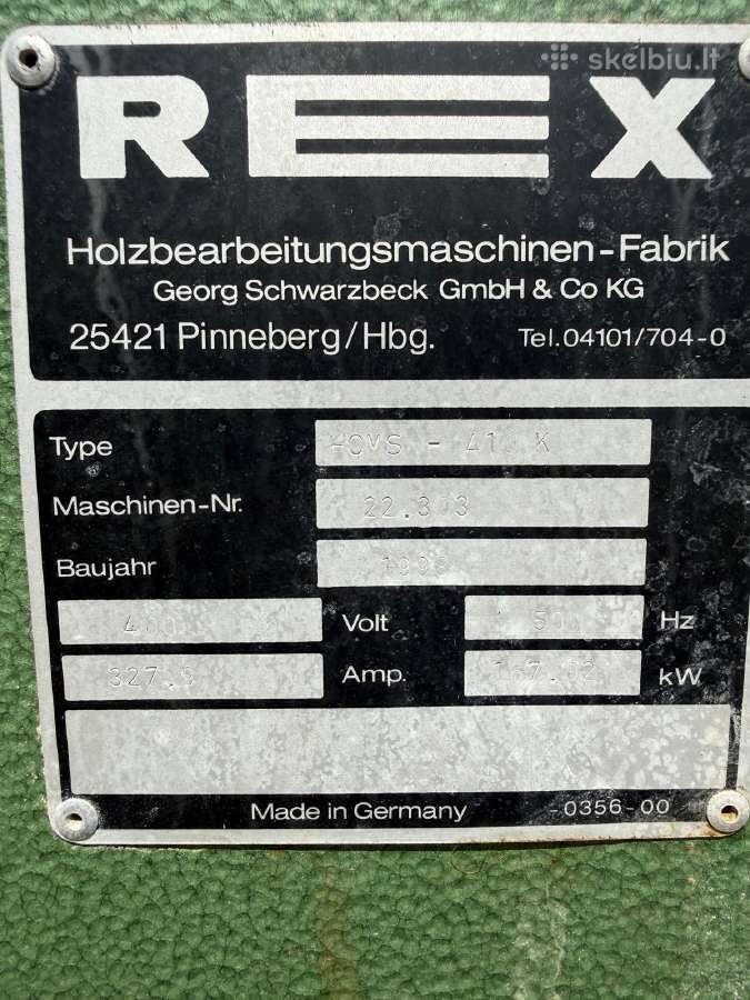 Rex Homs-410k 12 verpsčių obliavimo staklės - nuotraukos Nr. 11