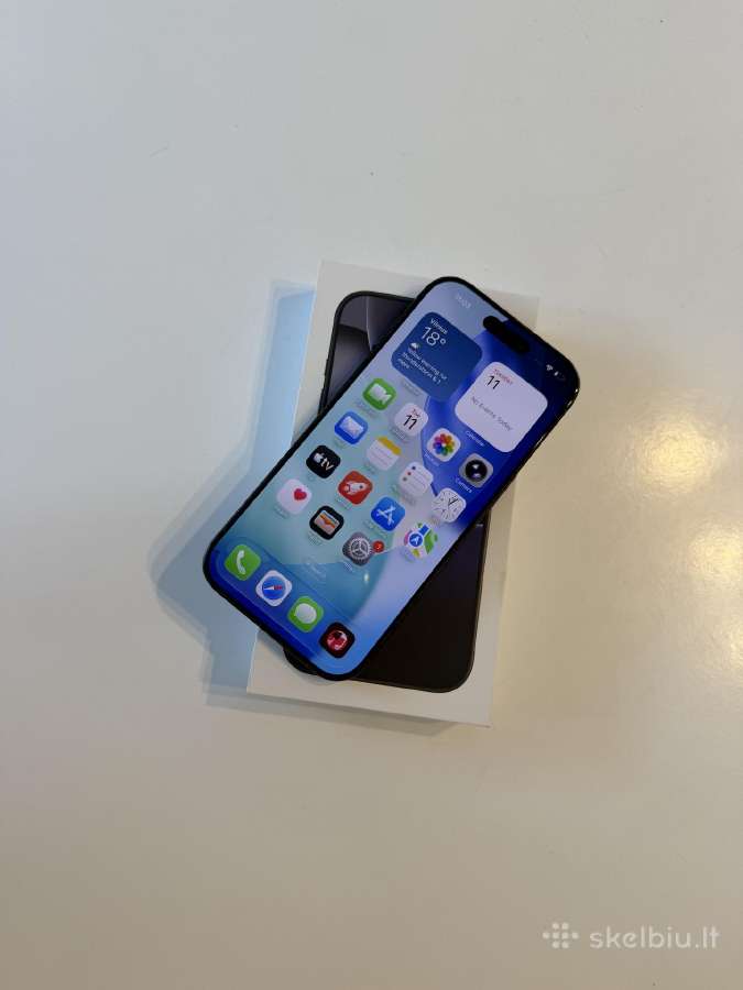Apple iPhone 16 pro 128gb black titanium 89% - nuotraukos Nr. 2