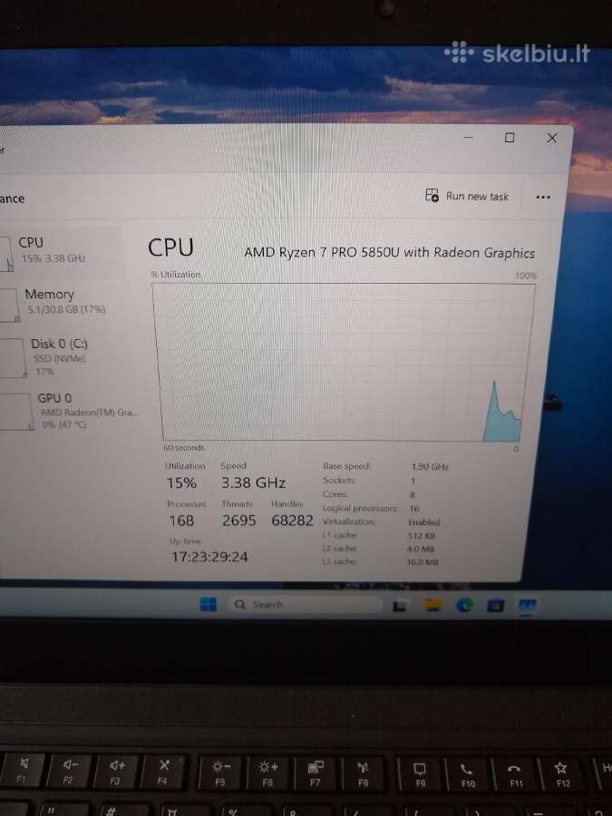 T14 Ryzen 7 Pro/32gb RAM/512gb SSD - nuotraukos Nr. 8