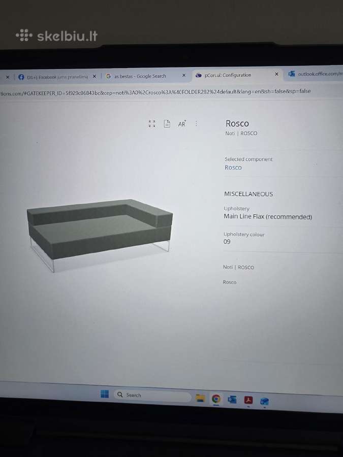 Noti Rosco sofa - dvi dalys - natūrali vilna. - nuotraukos Nr. 12