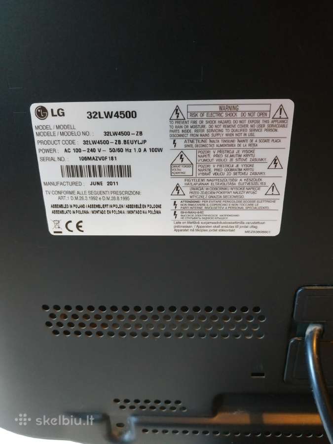 Televizorius Lg32lw4500,kaina 49e,istr,80cm - nuotraukos Nr. 2