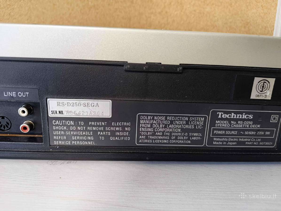 Technics RS-d250 kasetinis magnetofonas/grotuvas - nuotraukos Nr. 2