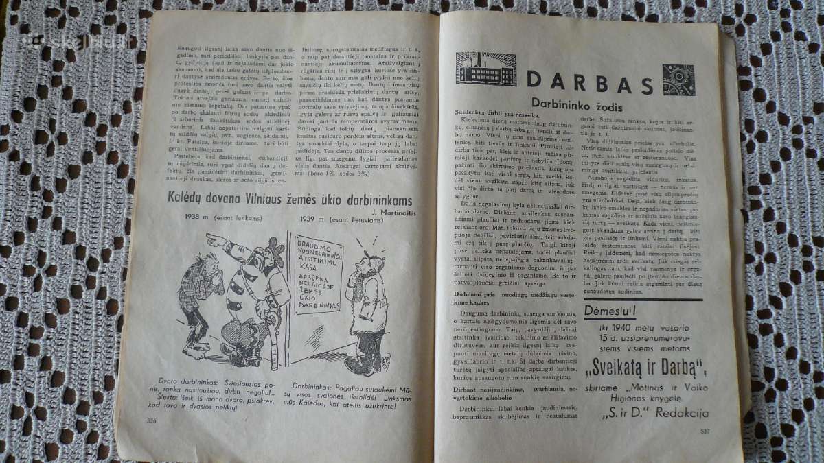 Žurnalas Sveikata ir darbas, Nr. 11,12, 1939 m. - nuotraukos Nr. 5
