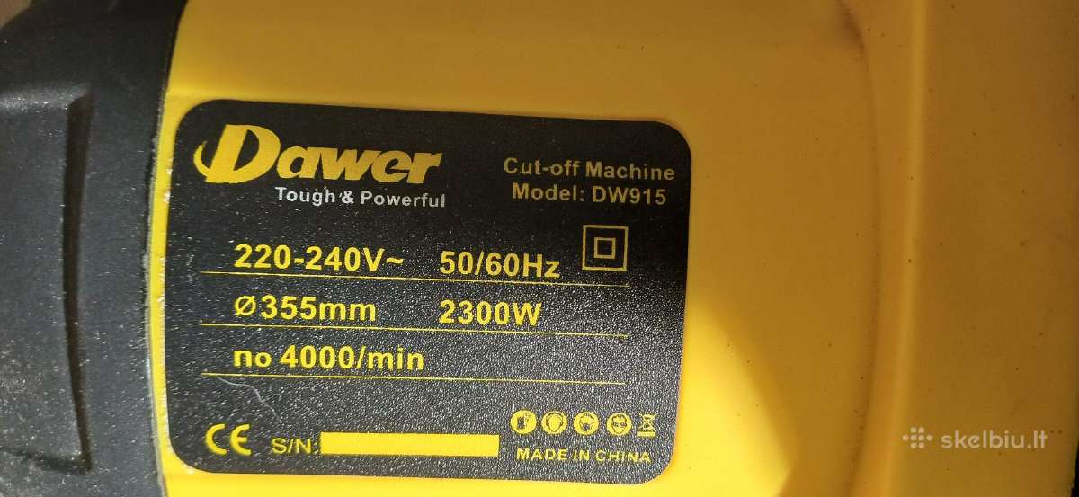Dawer Dw915 metalo pjovimo įranga - nuotraukos Nr. 4