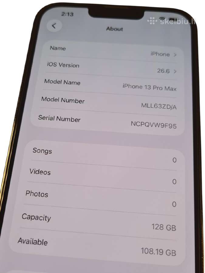 iPhone 13 Pro Max 128gb + 3 mėn. garantija - nuotraukos Nr. 5
