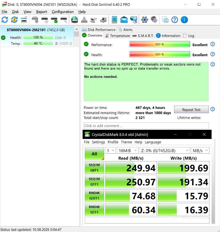 Seagate Ironwolf 8 TB HDD St8000vn004 - nuotraukos Nr. 2