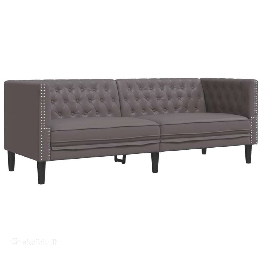 Trivietė chesterfield sofa - nuotraukos Nr. 2