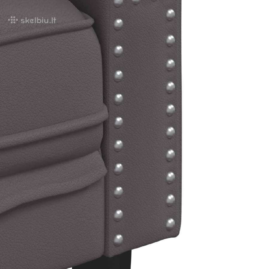 Trivietė chesterfield sofa - nuotraukos Nr. 7