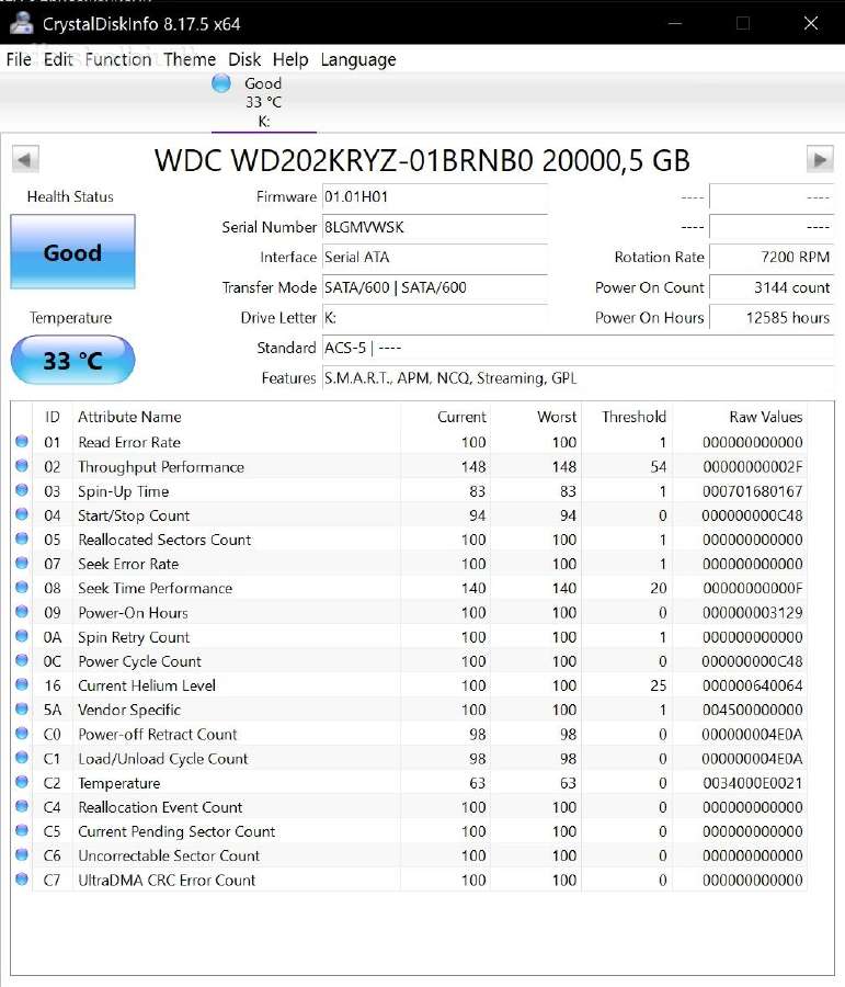 Wd Gold 20 TB HDD Wd202kryz - nuotraukos Nr. 3