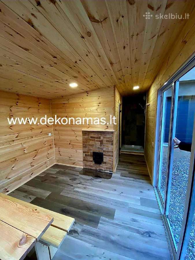 Karkasinė lauko pirtis su terasa 6x5,5 m - nuotraukos Nr. 3