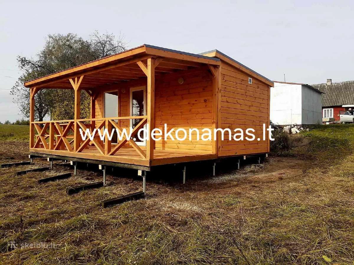 Karkasinė lauko pirtis su terasa 6x5,5 m - nuotraukos Nr. 2