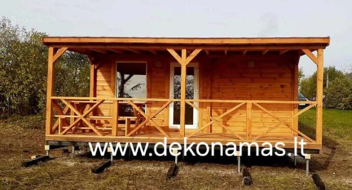 Karkasinė lauko pirtis su terasa 6x5,5 m - nuotraukos Nr. 13