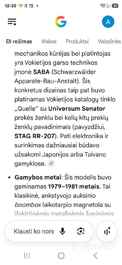 Antikvarinis radijas su magnetola Prelude 57389 - nuotraukos Nr. 2