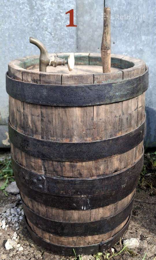 Senovinės Ąžuolinės Bačkos statinės, kibirai - nuotraukos Nr. 4